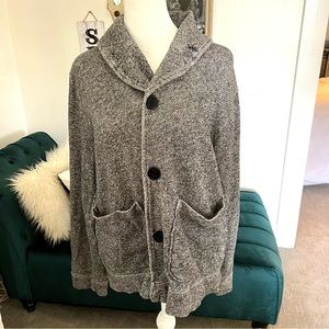 Obey Propaganda Medium Gray Cardigan Button Up Sweater with Pockets